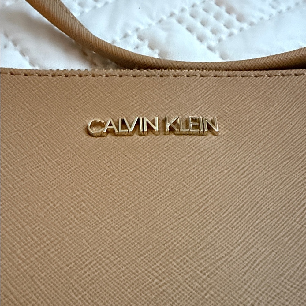 Calvin Klein Camel/Tan Crossbody Bag with Gold Hardware - Picture 2 of 9